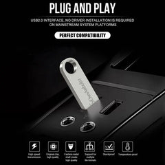 محرك أقراص فلاش SomnAmbulist USB 2.0 عالي السرعة لأجهزة الكمبيوتر المحمولة بسعة 32 جيجابايت و64 جيجابايت و128 جيجابايت، محرك أقراص فلاش USB صغير بسعة 16 جيجابايت و32 جيجابايت و64 جيجابايت و8 جيجابايت و4 جيجابايت