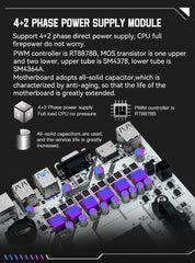 لوحة أم MACHINIST B450، معالج AMD، ذاكرة DDR4 ثنائية القناة، لوحة أم AM4، M.2 NVME (تدعم معالج Ryzen 5500 5600 5600G)