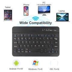7/10inch Bluetooth Keyboard Wireless Keyboard Bluetooth Mini English Russian Keyboard Rechargeable For ipad Phone Tablet