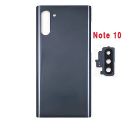غطاء خلفي للبطارية لهاتف Samsung Galaxy Note10 Note 10 Plus N970F N975F ولوحة زجاجية ثلاثية الأبعاد وغطاء خلفي وغطاء عدسة الكاميرا بديل