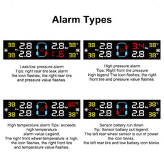 Tire Pressure Monitoring System Temperature Warning New C External Battery Version Sensors Solar TPMS Car Tyre Pressure Monitor