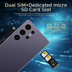هاتف Global Vision S25 Ultra الذكي 5G Android 12 8GB RAM 512GB ROM 6.8 بوصة هاتف 1920x1080HD 24 + 48MP 4 هواتف محمولة بشبكة 5G