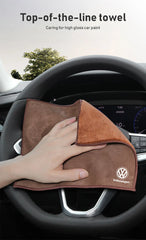 Car Microfiber Cleaning Towel Wipe Drying Cloth Clean Tools For VW GTI Polo Golf Passat Tiguan Arteon Touareg Taigo Caddy Jetta