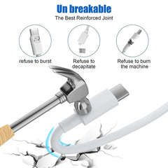 كابل بيانات شحن سريع PD 60 وات USB C إلى USB Type C كابل بيانات لهاتف Iphone 15 15Pro Huawei Samsung Xiaomi خط بيانات أسود أبيض 1 متر 2 متر 3 متر