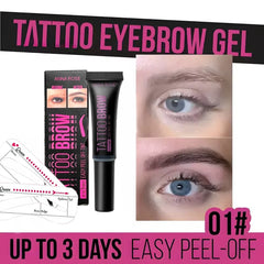 3D Peel-Off Eyebrow Gel Tint, Waterproof Tattoo Cream, Long-Lasting Dye, Natural Brow Shaping, Unisex, Safe for All Skin Types