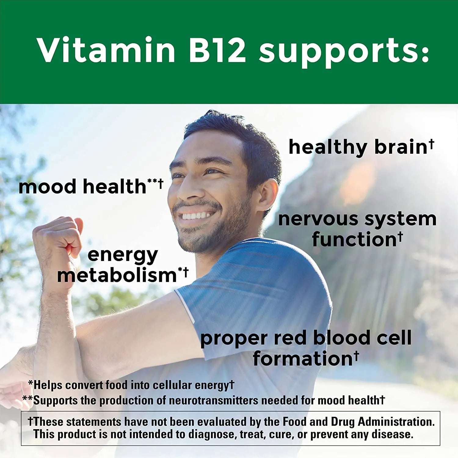 Vitamin B12 6000MG, Methylcobalamin Supplement for Mind, Energy, Brain, Mood, Heart Support, 30/60/120 Capsules