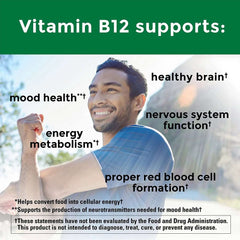 Vitamin B12 6000MG, Methylcobalamin Supplement for Mind, Energy, Brain, Mood, Heart Support, 30/60/120 Capsules