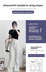 ay High Waist Bell Bot Pants Women's Summer 2025 New Casual Sports Sweatpants Small Size Slimming  Hoof Pants