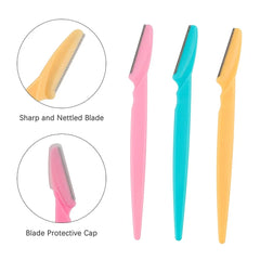 30/12/10 Pcs Random Color Set Multipurpose Eyebrow Razor Tools And Facial Razor With Precision Cover,Safety