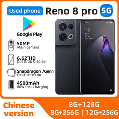 oppo Reno8 pro 5G Android Unlocked 6.62 inch 12GB RAM 256GB ROM All Colours in Good Condition Original used phone