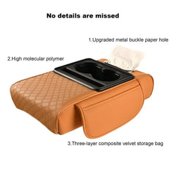 Auto Center Console Armrest Cushion With 2 Cup Holder Armrest Heightening Pad Auto Amrest Pillow Cover Pad for All Seasons