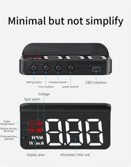 شاشة M3 HUD Obd2 للكمبيوتر الموجود على متن السيارة وشاشة عرض أمامية للزجاج الأمامي وشاشة عرض كبيرة للخط ونظام E-OBD ونظام تحديد المواقع العالمي (GPS) مناسب لجميع السيارات M1