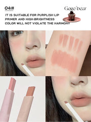 قلم تحديد الشفاه Nude Lip Liner Gege Bear Matte Velvet Lip Liner يدوم طويلاً ومقاوم للماء وقلم رسم خط الشفاه