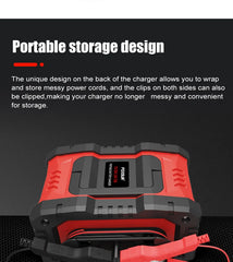 12v/24v Fully Automatic Battery Charger 7-segment Smart Car Battery Charger Pulse Repair for Agm Gel Wet Lead Acid Charging