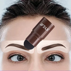 مجموعة تشكيل ختم الحواجب الاحترافية قلم مكياج مقاوم للماء للنساء قالب حواجب مثالي يدوم طويلاً و10 قوالب وحواجب