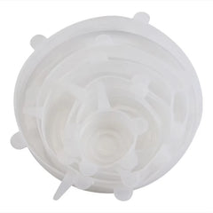 6Pcs Silicone Stretch Lids, Food Bowl Covers, Reusable Food Saving Covers, Retractable Multifunctional Fresh-keeping Lid