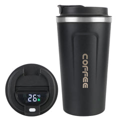 Thermo Cafe Coffee Mug Car Thermos Mug 380/510ML Leak_Proof Travel Thermo Cup for Tea Water Coffee Double Stainless Steel
