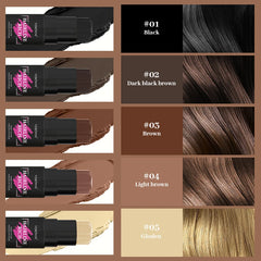 1pc Hairline Filling Cream Stick,Waterproof Matte Finish, Enhances Coverage,for Gray Roots & Thinning Hair Concealer with Brush