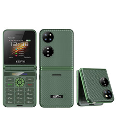 هاتف محمول SERVO Pocket S1 بأربع بطاقات SIM قابل للطي، اتصال سريع، GSM، صوت سحري، مصباح يدوي، تسجيل مكالمات، MP4، FM، نسيج، هواتف خلوية
