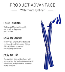 12 color rainbow DIY colored eyeliner is not easy to smudge matte eyeliner pen