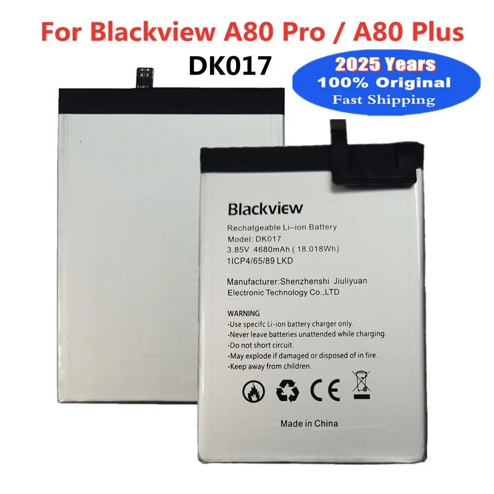 2025 Years 4680mAh Original DK017 Battery For Blackview A80 Pro A80Pro A80 Plus A80Plus Mobile Phone Bateria Battery + Tools