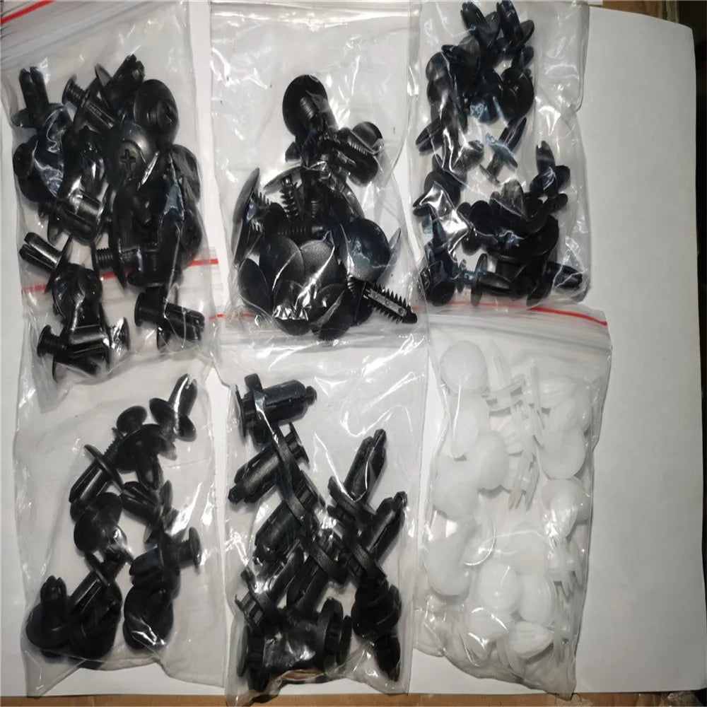 6 Size 100pcs Auto Fastener Clip Mixed for Toyota SIENTA Vellfire Verso PROACE Hilux Tacoma Tundra 4Runner FT-EV FT-HT