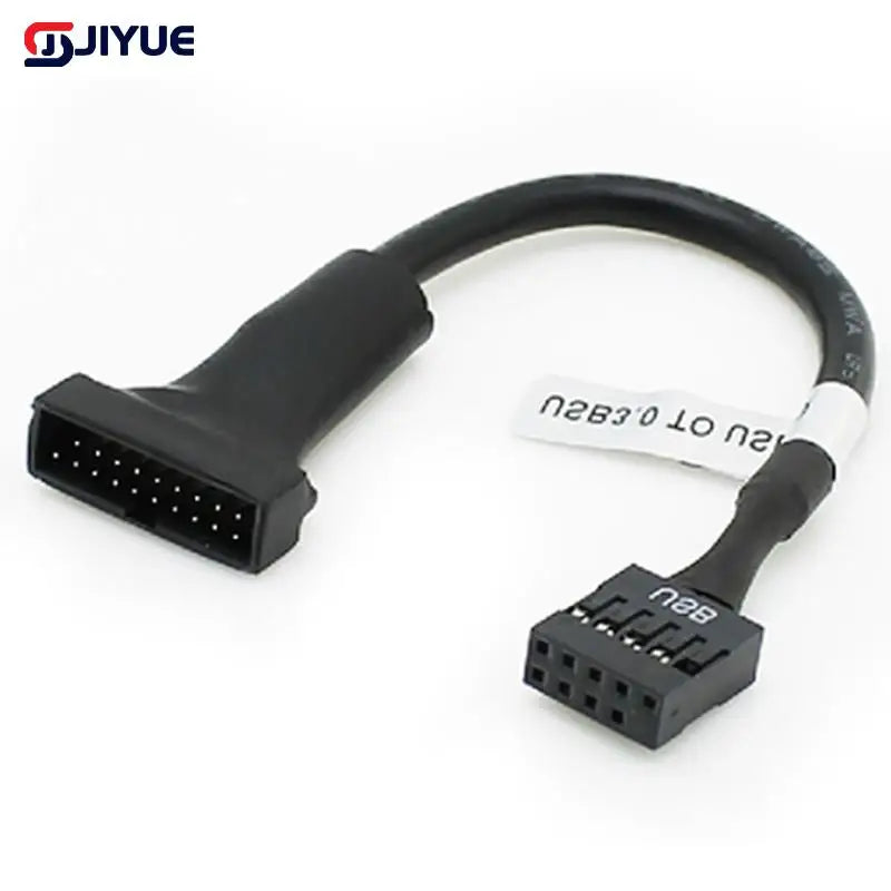 سلك محول رأس اللوحة الأم عالي الجودة قطعة واحدة 20 دبوس USB 3.0 أنثى إلى 9 دبوس USB 2.0 ذكر لجهاز الكمبيوتر سلك محول الكمبيوتر