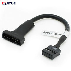 سلك محول رأس اللوحة الأم عالي الجودة قطعة واحدة 20 دبوس USB 3.0 أنثى إلى 9 دبوس USB 2.0 ذكر لجهاز الكمبيوتر سلك محول الكمبيوتر