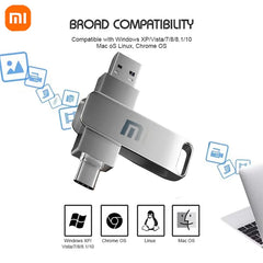 Xiaomi 16TB USB3.2 Flash Drive Metal High-Speed Pen Drive 8TB 4TB Waterproof Type-C USB Pen Drive For Computer Storage Devices