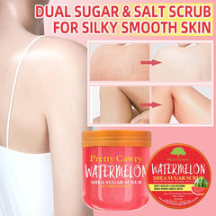 Watermelon Sugar Salt Scrub Natural watermelon extract and sugar-salt formula gently exfoliate and hydrate leaving skin glowing