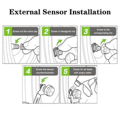 Tire Pressure Monitoring System Temperature Warning New C External Battery Version Sensors Solar TPMS Car Tyre Pressure Monitor