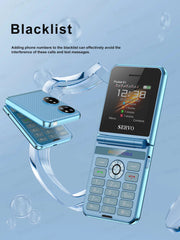 هاتف محمول SERVO Pocket S1 بأربع بطاقات SIM قابل للطي، اتصال سريع، GSM، صوت سحري، مصباح يدوي، تسجيل مكالمات، MP4، FM، نسيج، هواتف خلوية