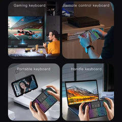 2.4G Wireless Keyboard with Touchpad RGB Backlit Keyboard Rechargeable Mini Keyboard Bluetooth 5.0 Keyboard for Android TV Box