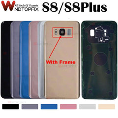 For Samsung Galaxy S8 G950F Back Battery Cover Door Rear Glass Housing Case For Samsung S8 Plus G955F Battery Cover With Lens