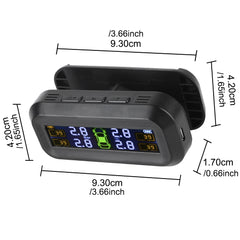 Tire Pressure Monitoring System Temperature Warning New C External Battery Version Sensors Solar TPMS Car Tyre Pressure Monitor