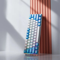 لوحة مفاتيح ميكانيكية للألعاب MUCAI MK61 بإضاءة خلفية RGB مزودة بـ 61 مفتاحًا ومفتاح أحمر وكابل سلكي قابل للفصل وواجهة USB قابلة للتبديل السريع
