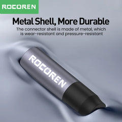 كابل صوت Rocoren بمقبس 3.5 مم من الذكور إلى الذكور كابل AUX للهاتف وسماعات الرأس والسيارة ومكبر الصوت MP3 والكمبيوتر ومقبس 3.5 مم سلك AUX بطول 5 أمتار