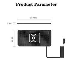 Car Wireless Charger Silicone Non-Slip Pad for iPhone 15 14 13 12 Samsung S24 S23 Xiaomi Car Phone Fast Induction Charging Pad
