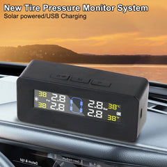 Tire Pressure Monitoring System Temperature Warning New C External Battery Version Sensors Solar TPMS Car Tyre Pressure Monitor