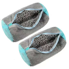 2/1PCS Shoe Washing Bag Washing Machine Laundry Bags with Zipper Closure Shoes Cleaning Bags Shoes Laundry Fluffy Fibers Sneaker