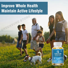 Calcium Vitamin D3 Plus with B12, K2 - High Potency Food-Based Immune Support, Bone Health & Mood Balance Supplement