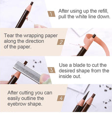 5pcs Professional Microblading Pencil Permanent Eyebrow Pencil Tattoo Waterproof Art Tint Makeup Eye Brow Pen Enhancers Cosmetic