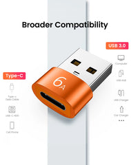 محول 10A OTG USB 3.0 إلى النوع C من USB أنثى إلى النوع C ذكر محول شحن سريع OTG USB C لأجهزة الكمبيوتر المحمولة Xiaomi Samsung