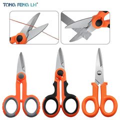 420 Stainless Steel Fishing Scissor Accessories Electrician Portable Scissors Plier Cut PE Braid Line Lure Carp Fishing Tools