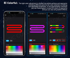 Car Ambient Lights Universal LED Symphony RGB Atmosphere Lamp 64 Colors Acrylic Strip APP Control Remote for Tesla Model 3 Y S X