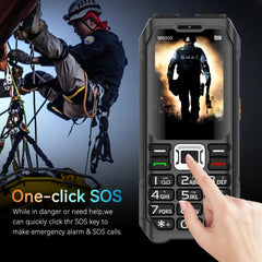 هاتف محمول متين M6000 GSM 2G Network 4 بطاقات SIM Magic Voice مقبس 3.5 مم شاشة 2.4 بوصة لوحة مفاتيح كبيرة هاتف محمول لكبار السن