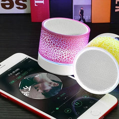 مكبر صوت بلوتوث صغير لاسلكي مكبر صوت Crack LED بطاقة TF USB مضخم صوت محمول MP3 صوت مكبر صوت لاسلكي للهواتف الذكية