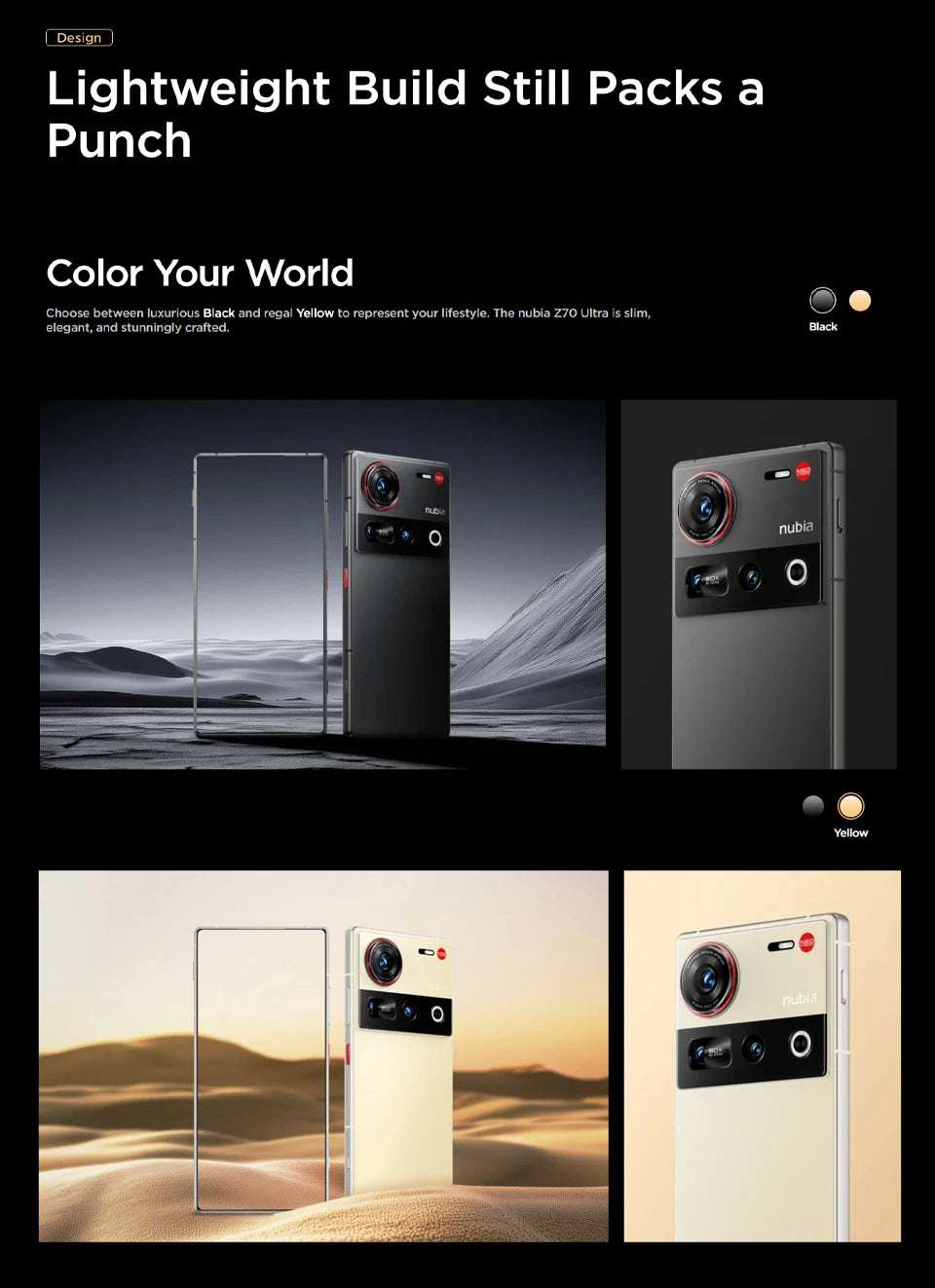 New Original Global Version Nubia Z70 Ultra NX733J Snapdragon8 Elite 1.5K HD Display 35mm Lens 50MP*2+64MP 6150mAh 80W IP69 NFC
