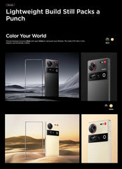 New Original Global Version Nubia Z70 Ultra NX733J Snapdragon 8 Elite 6.85 AMOLED 50MP+50MP+64MP 1.5K HD Display 35mm Lens IP69