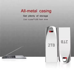 محرك أقراص فلاش معدني USB 3.2 عالي السرعة بسعة 2 تيرابايت، محرك أقراص USB محمول مقاوم للماء بسعة 1 تيرابايت، محرك أقراص فلاش USB محدث جديد